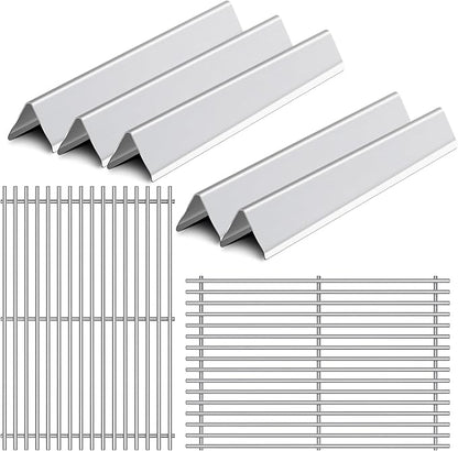 17.4” Grill Grates Replacement for 7536 7525 Weber Spirit Grill E-310, E-320, 300 Series, Weber Genesis Silver B/C, Gold B/C, Platinum B/C, Spirit 700 and 900, Flavorizer Bars Cook Grid Parts