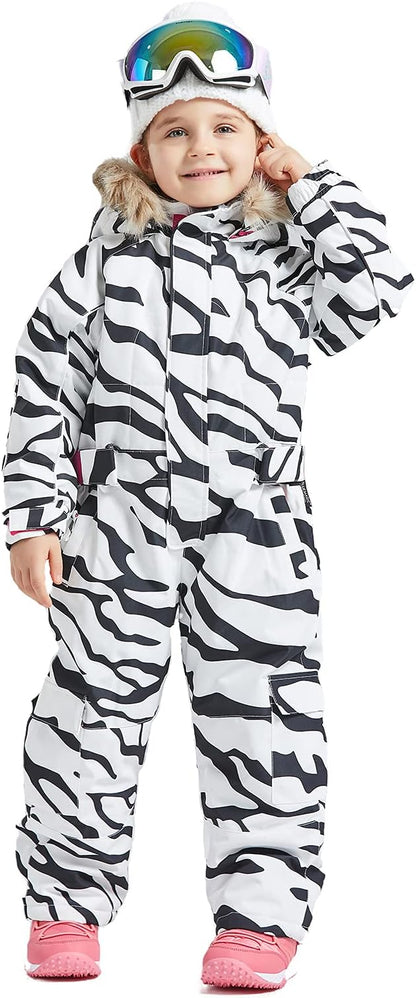 Kids Girls Boys Waterproof Colorful One Piece Snowsuits Coveralls Ski Suits Jackets Winter Jumpsuits