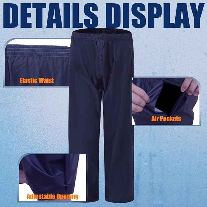 RainRider Rain Jacket Pants Suits for Men Women Waterproof Lightweight Rain Gear Workwear