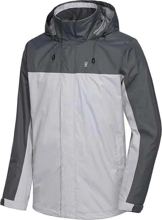 Little Donkey Andy Men's Waterproof Rain Jacket Outdoor Lightweight Rain Shell Coat for Hiking,Golf,Travel