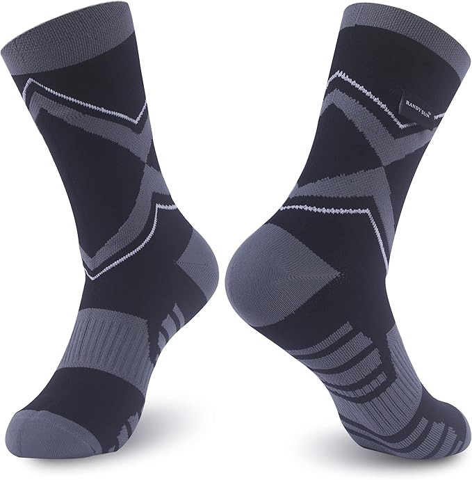 RANDY SUN Waterproof Breathable Socks, [SGS Certified] Unisex Novelty Skiing Trekking Hiking Wading Trail Socks