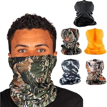 S A Company 5-Pack UV Face Shield | UV 30+ Multipurpose Neck Gaiter Balaclava for Adults