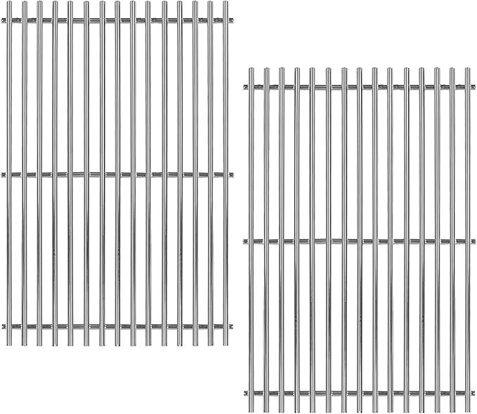 67550 Stainless Steel 2 Cooking Grids Grates Replacement Parts for Fits Weber Summit 400 Series, E-440, S-440, E-450, S-450, E-460, S-460, E-470, S-470 Gas Grill 19-1/4"