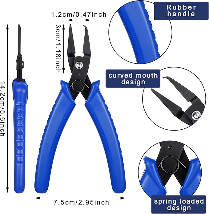 Split Ring Pliers Jewelry Making Tools Jump Ring Opening Pliers for Key Chain Tweezers Opener Tools for Jewelry Beading Repair Making Supplies