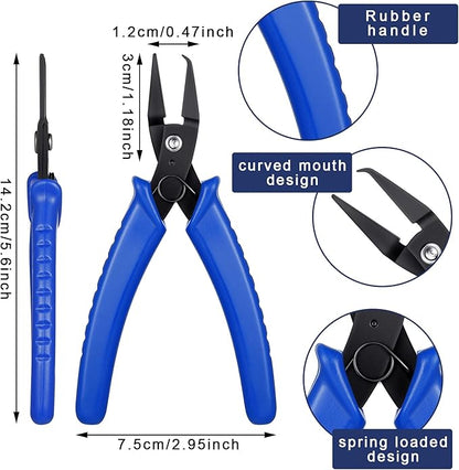 Split Ring Pliers Jewelry Making Tools Jump Ring Opening Pliers for Key Chain Tweezers Opener Tools for Jewelry Beading Repair Making Supplies