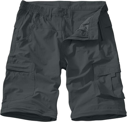 Mens Hiking Pants Convertible Quick Dry Zip Off Fishing Travel Safari Pants