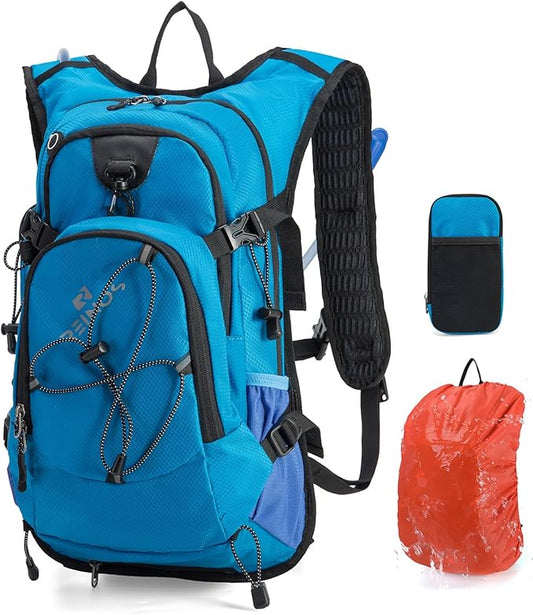 Hydration Backpack Pack with 2L Water Bladder 18L Hiking Backpack Women Men Lightweight Hydropack Insulated Daypack for Biking, Running, Festival