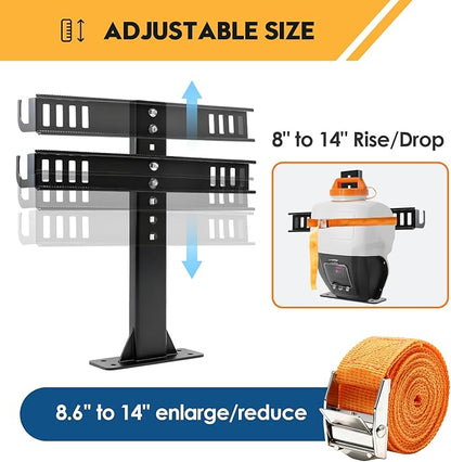 Backpack Sprayer Rack, Adjustable Backpack Sprayer Holder, with Webbing Buckle and Spray Rod Holder, Fit for Open or Enclosed Trailers