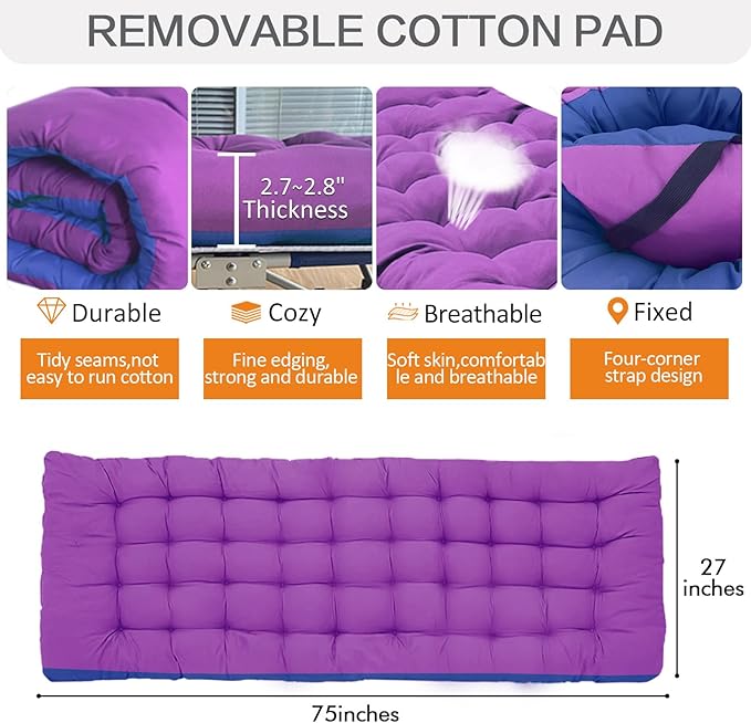 2 Pack Camping Cot with Mattress Comfortable Sleeping Cot Camping Cots for Adults 2 Person Folding Cot Heavy Duty Cots for Sleeping with Carry Bag Outdoor Indoor Home Vacation