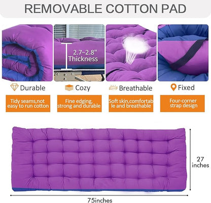 2 Pack Camping Cot with Mattress Comfortable Sleeping Cot Camping Cots for Adults 2 Person Folding Cot Heavy Duty Cots for Sleeping with Carry Bag Outdoor Indoor Home Vacation