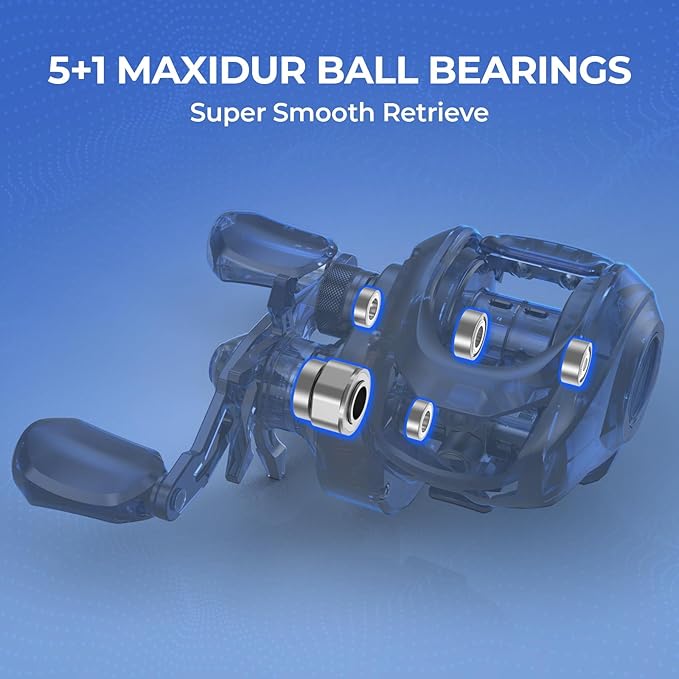 KastKing Centron Fishing Rod and Reel Combo, Spinning & Baitcasting Combos, IM6 Graphite 2Pc Blanks, Stainless Steel Guides with Ceramic Rings, Contoured EVA Handles & Fighting Butt