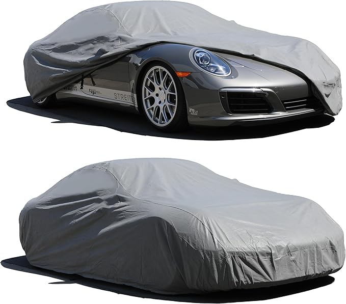 All Weather Waterproof car Cover Good for rain Snow uv Protection dust Small Coupe 350Z Z4 Sky Crossfire SLK GR86 RX-8 BRZ SLC300 Speedster Gray