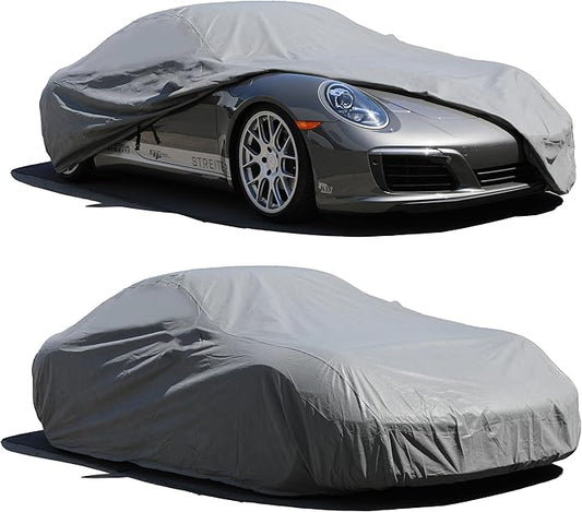 All Weather Waterproof car Cover Good for rain Snow uv Protection dust Small Coupe 350Z Z4 Sky Crossfire SLK GR86 RX-8 BRZ SLC300 Speedster Gray