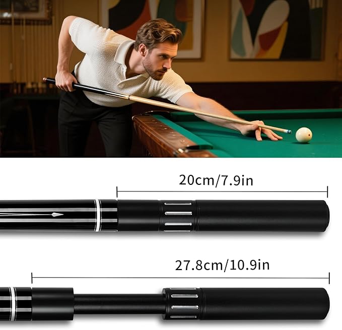 IIQ Pool Cue Stick: 3 in 1 Unique Billiard Pool Cue Pioneer Sticks with 2 Weight Increasing Screws Extension Rod, Cool Bag, Joints Protectors