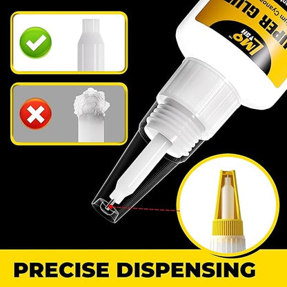 Super Glue for Ceramic, Thin Clear Liquid CA Glue for Pottery Porcelain, Fast Drying and Strong Bonding Superglue All Purpose Cyanoacrylate Adhesives for Ceramic Glass Metal Wood Leather Repairs