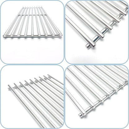 S024 Stainless Steel Grates for Broil King Baron 320, 340, 420, 440, 490 Huntington 2122-64 2122-67 6020-54 6020-57 6020-64 Broil-Mate 7020-54 7020-64 7120-64 Sterling Gas Grill 17-3/8"