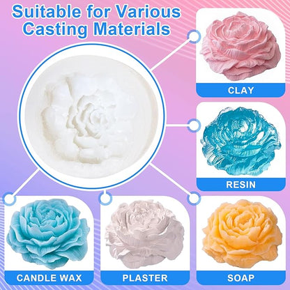 Silicone Mold Making Kit - 20A Liquid Silicone Rubber (1:1 Mix), Non-Toxic & Bubble Free Platinum Cure Silicone for Making Molds for Resin, Soap, Concrete, Craft Molds - 282oz Total