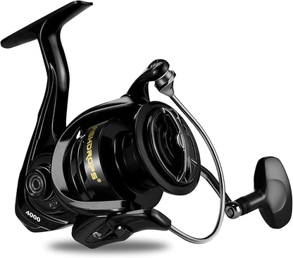 Fishing Reels Spinning Reel Left/Right Interchangeable Aluminium Handle, 7.5 oz Ultralight Spinning Reels, 5.5:1 Gear Ratio Deep/Shallow Aluminum Spool for Freshwater and Saltwater