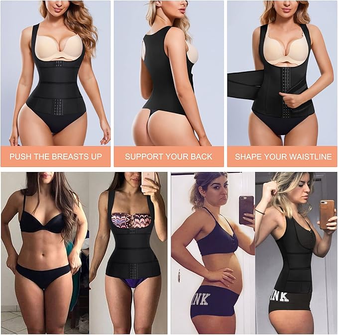 Eleady Waist Trainer Vest for Women Corset Trimmer Belt Slimming Body Shaper Tummy Control Cincher Workout Girdle