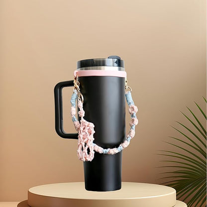 Outman Cup Accessories Set Water Bottle Holder Sling,Siliocne Straw Cover,Lipstick Holder Fits Most 16-40oz Water Bottles Compatible with Stanley Cup