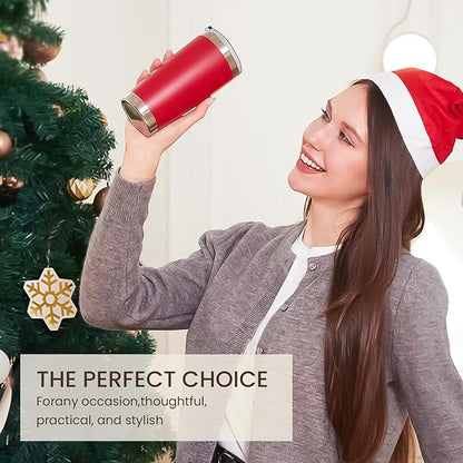 MEWAY 20oz Tumbler 12 Pack Double Wall Vacuum Insulated Travel Mug Bulk, Stainless Steel Tumblers with Lid and Straw, Powder Coated Coffee Cups for Cold & Hot Drinks (Red, Set of 12)