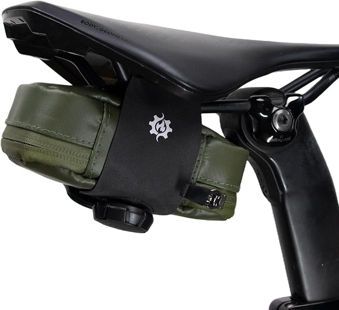 Lumiere & Co. Falcon Magnetic Saddle Bag– 0.69L | 6”x 3.5”x2 | Sleek Minimalist Design, Fast Magnetic Buckle Attachment | Cycling Bike Bag (Green, Large)