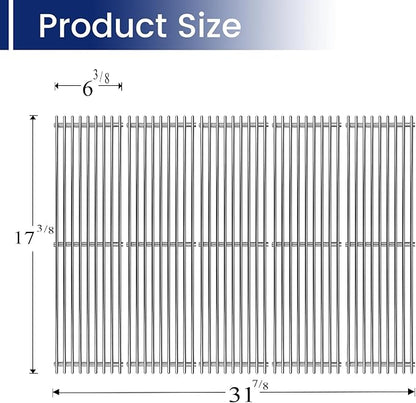Shengyongh S66025 (5-Pack) 17 3/8" Stainless Steell Grates Replacement for Broil-Mate, Broil King 9625-67, 9625-84, Baron 320, Baron 340, Baron 420, Baron 440, Baron 490