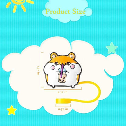 Stanley Cup Accessories Set Including 12 Pcs Straw Cover Cap for 7-8mm (0.27-0.32 inches) Straws, Cute Animal Drinking Straw Plugs for Stanley 40oz & 30oz Tumbler Cups Kids Party Favor