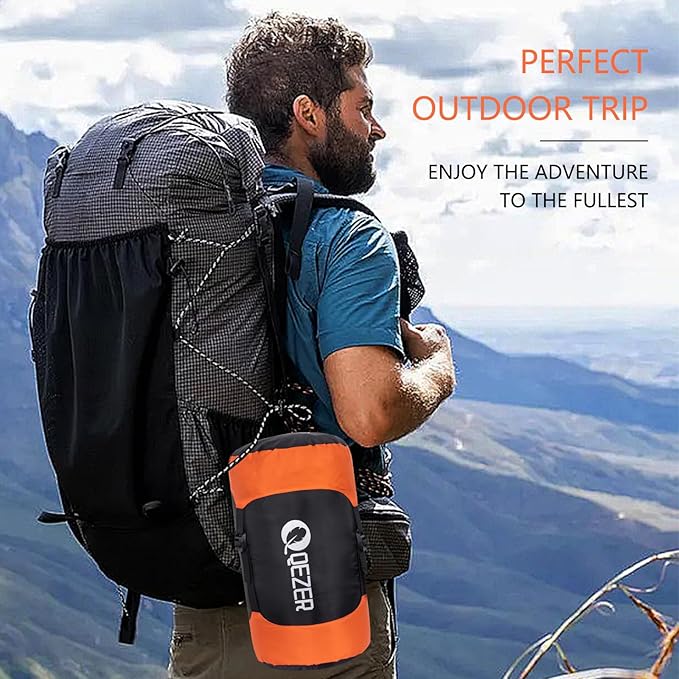 Ultralight Down Sleeping Bag for Adults - 600 Fill Power, Cold Weather, Backpacking, Camping, Hiking