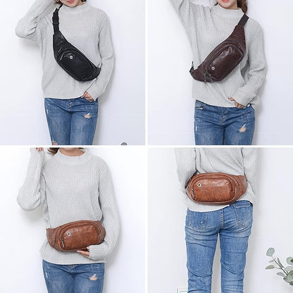 DAITET Crossbody Fanny Pack for Men&Women,Large Waist Bag & Hip Bum Bag with Adjustable Strap for Outdoors Workout Traveling Casual Running Hiking Cycling