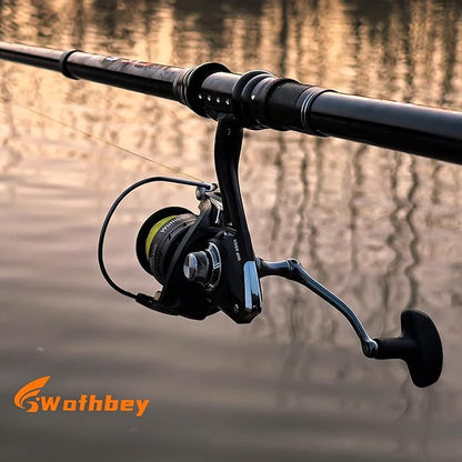 Spinning Fishing Reels for Saltwater Freshwater, 3000/4000 Series Fishing Spool Left/Right Interchangeable, 7+1 Real Ball Bearings, Real 5.2:1 Gear Ratio
