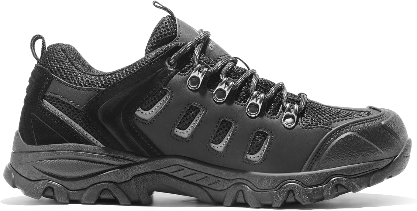 NORTIV 8 Men's Waterproof Hiking Shoes Leather Low-Top Hiking Shoes for Outdoor Trailing Trekking Camping Walking Quest