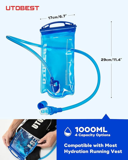 Water Bladder,Hydration Bladder 1L, 1.5L, 2L, 3L Water Bladder for Hiking Backpack, BPA Free, Leak Proof Water Reservoir for Running Cycling