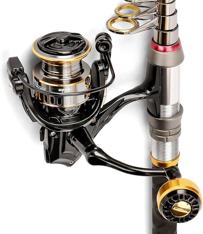 Fishing Rod Telescopic Carbon Fiber Rod Combo with Spinning Reel Portable Tackle Case Fishing Line Artificial Baits and Hooks for Travel Saltwater Freshwater Fishing