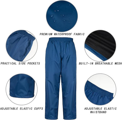 Rain Suits for Men Women Waterproof Lightweight Hooded Breathable Rain Gear Raincoat for Fishing Hiking Cycling