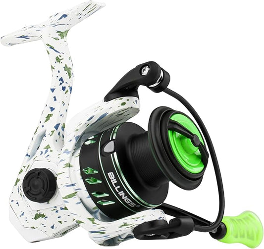 RUNCL Merced II Spinning Reel – 5.2:1 Gear Ratio, Max Drag 22.05 LB, Lightweight, Interchangeable Left/Right Hand, Ideal for Freshwater & Saltwater, Available in 2000, 3000, 4000, 5000 Models
