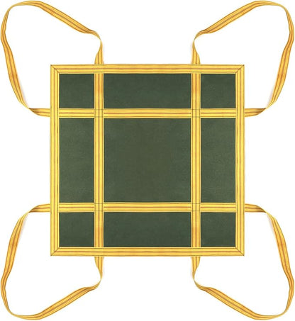 QWORK Heavy-Duty Canvas Cargo Lifting Pad Net - 3.28ft x 3.28ft Reinforced Handle Lifting Net for Construction, Logistics, and Transport, 2645lbs Load Capacity, Non-Slip Material