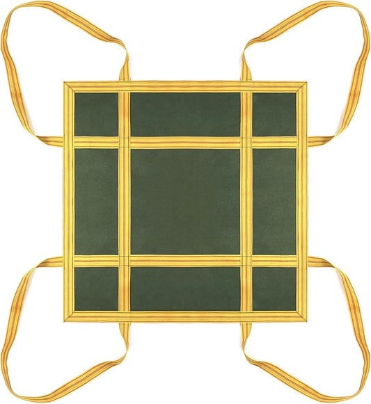 QWORK Heavy-Duty Canvas Cargo Lifting Pad Net - 3.28ft x 3.28ft Reinforced Handle Lifting Net for Construction, Logistics, and Transport, 2645lbs Load Capacity, Non-Slip Material