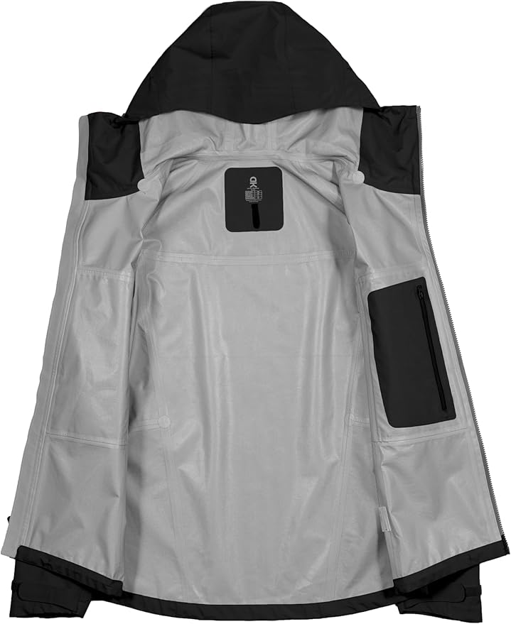 Little Donkey Andy Men's High-performance 3L Hard Shell Waterproof Rain Jacket Breathable Rain Gear for Hiking,Travelling