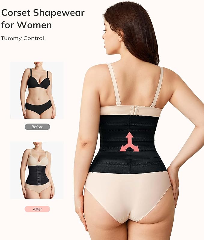 LODAY Waist Trainer for Women Corset Shapewear Tummy Control Faja Body Shaper Waist Cincher