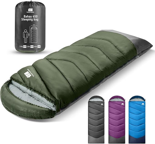 Sleeping Bags for Adults Cold Weather,Portable, Waterproof,Lightweight Sleeping Bag for Tall Girls Boys with Compression Sack for Warm Camping, Hiking, Outdoor & Indoor