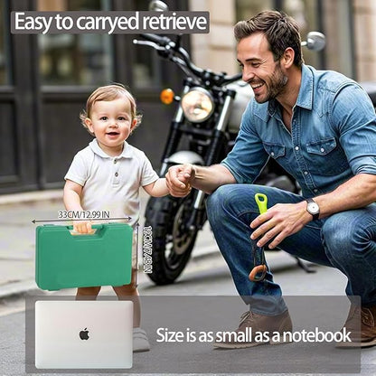 Tire Repair Kit With Plugs Mushroom Tire Plug Kit Tire Patch Kit Heavy Duty Professional Tubeless Tire Gun Puncture Kit for Tyre Punctures and Flats on Cars Motorcycles Trucks and Tractors (Brown)