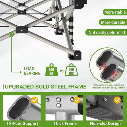 XXL Camping Cot Oversize Sleeping Cot with Comfortable Mattress Extra Large Camping Cots for Adults Cot Bed Include Carry Bag Portable Folding Bed Easy to Set Up Nap Office Indoor Vacation