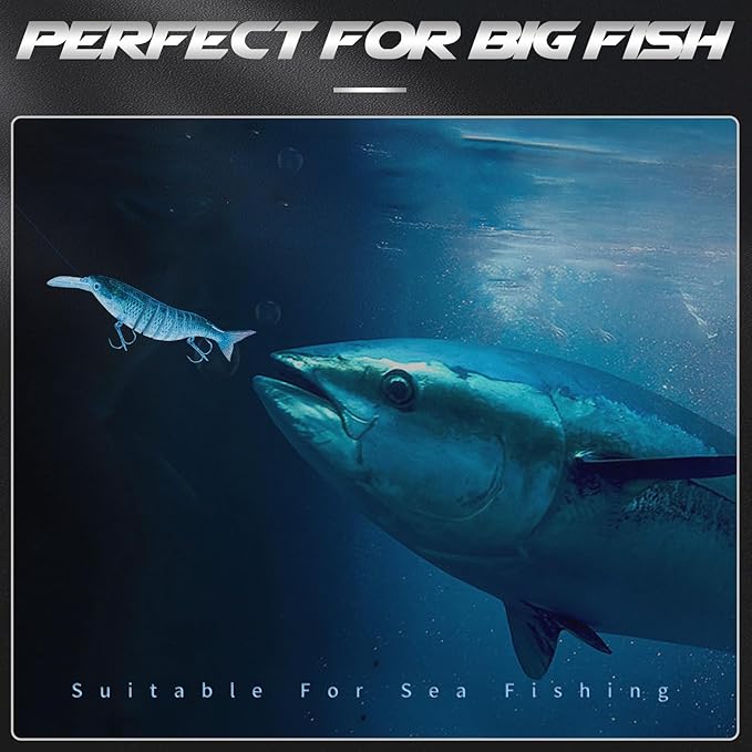 GOTOUR Fishing Lures for Freshwater or Saltwater, Easy to Use for Family Fishing Beginner and Pros, Most Lifelike Jointed Swimbait，Slow Sinking Bass Pike Panfish Walleye Lures, Fishing Gifts for Men