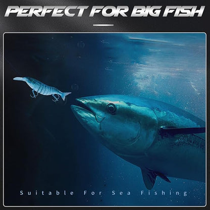 GOTOUR Fishing Lures for Freshwater or Saltwater, Easy to Use for Family Fishing Beginner and Pros, Most Lifelike Jointed Swimbait，Slow Sinking Bass Pike Panfish Walleye Lures, Fishing Gifts for Men