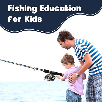 Kids Fishing Pole, Kids Telescopic Fishing Rod and Reel Combo for Children Boys Girls