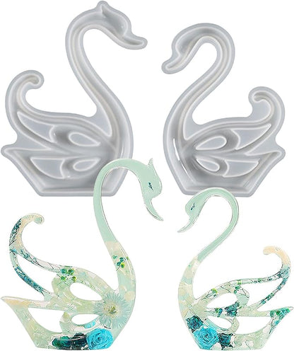 Large Swan Resin Molds,Couple Swan Silicone Epoxy Moulds,3D Animal Ornament Resina Casting Mold for DIY Resin Crafts,Cabinets Decor,Home Office Decoration,Wedding,Valentine