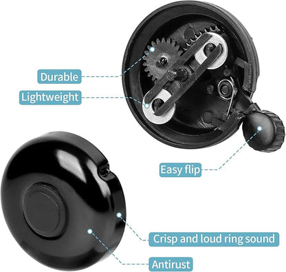 Classic Bike Bell, Aluminum Bicycle Bell, Loud Crisp Clear Sound Bicycle Bike Bell for Adults Kids
