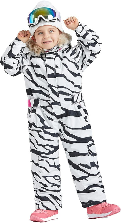 Kids Girls Boys Waterproof Colorful One Piece Snowsuits Coveralls Ski Suits Jackets Winter Jumpsuits