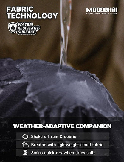 Moosehill Men's-Hiking-Pants Convertible Quick-Dry Water-Resistant Lightweight Zip-Off Outdoor with 5 Deep Pockets